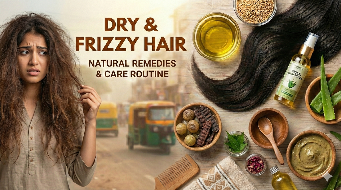 Dry & Frizzy Hair in India: Causes, Remedies & Natural Hair Care Routine