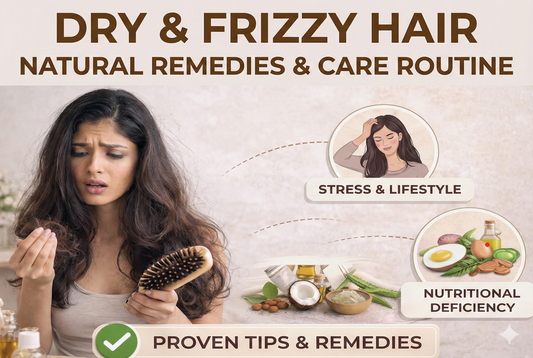 Struggling with dry and frizzy hair? Learn the main causes, home remedies, and a natural hair care routine to get smooth, healthy hair.