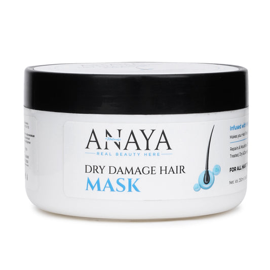 Anaya Naturals Dry Damage Hair Mask for All Hair Types, 100% Damage Repair, Enriched with Ceramides & Argan Oil,Wheat Protein Infused, 250ml