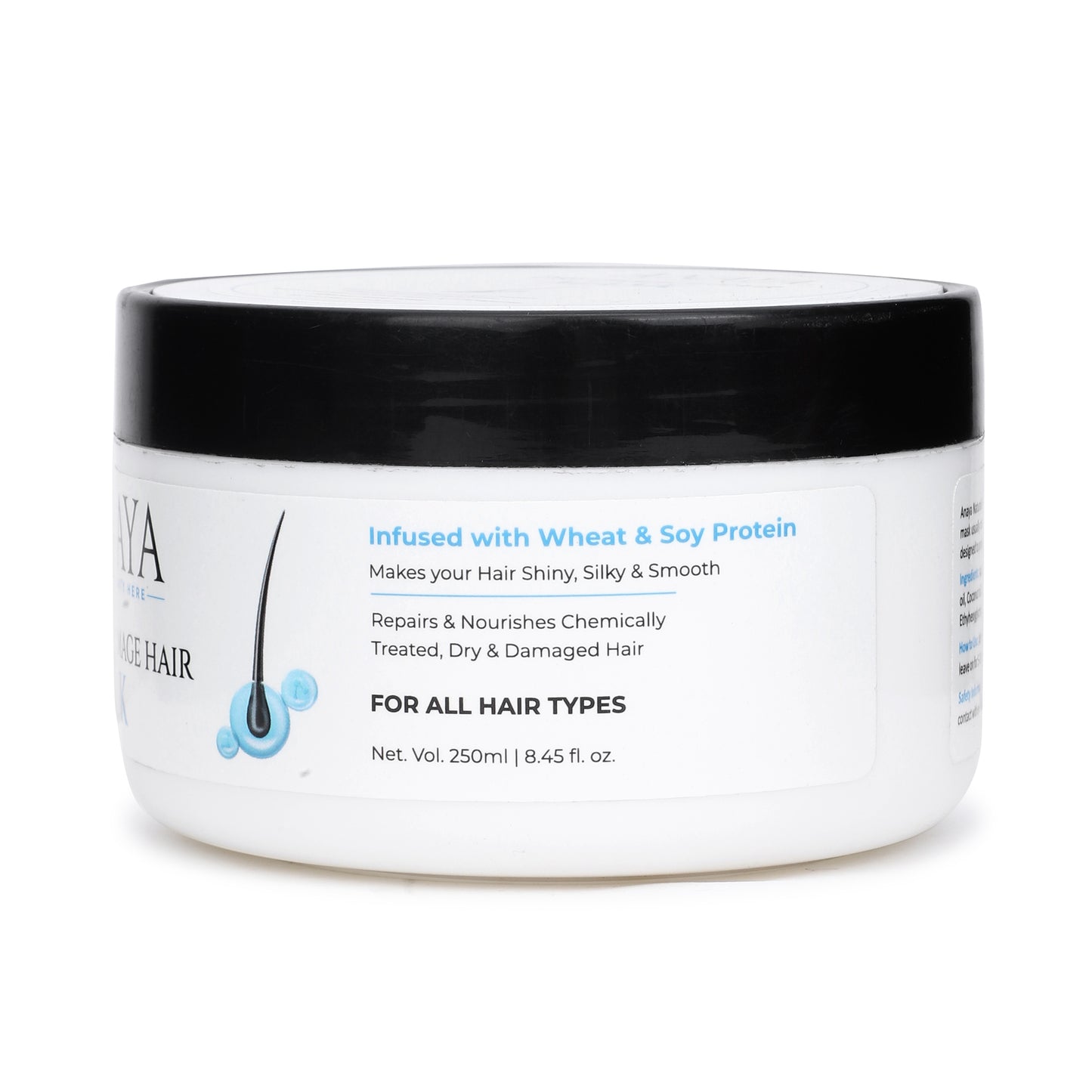 Anaya Naturals Dry Damage Hair Mask for All Hair Types, 100% Damage Repair, Enriched with Ceramides & Argan Oil,Wheat Protein Infused, 250ml